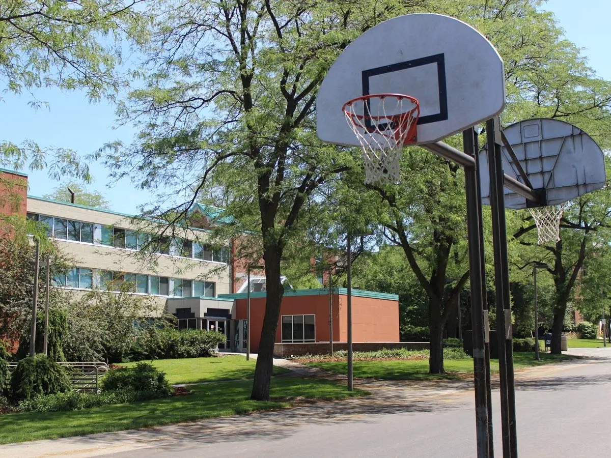 McConnell Hall basketball hoops
