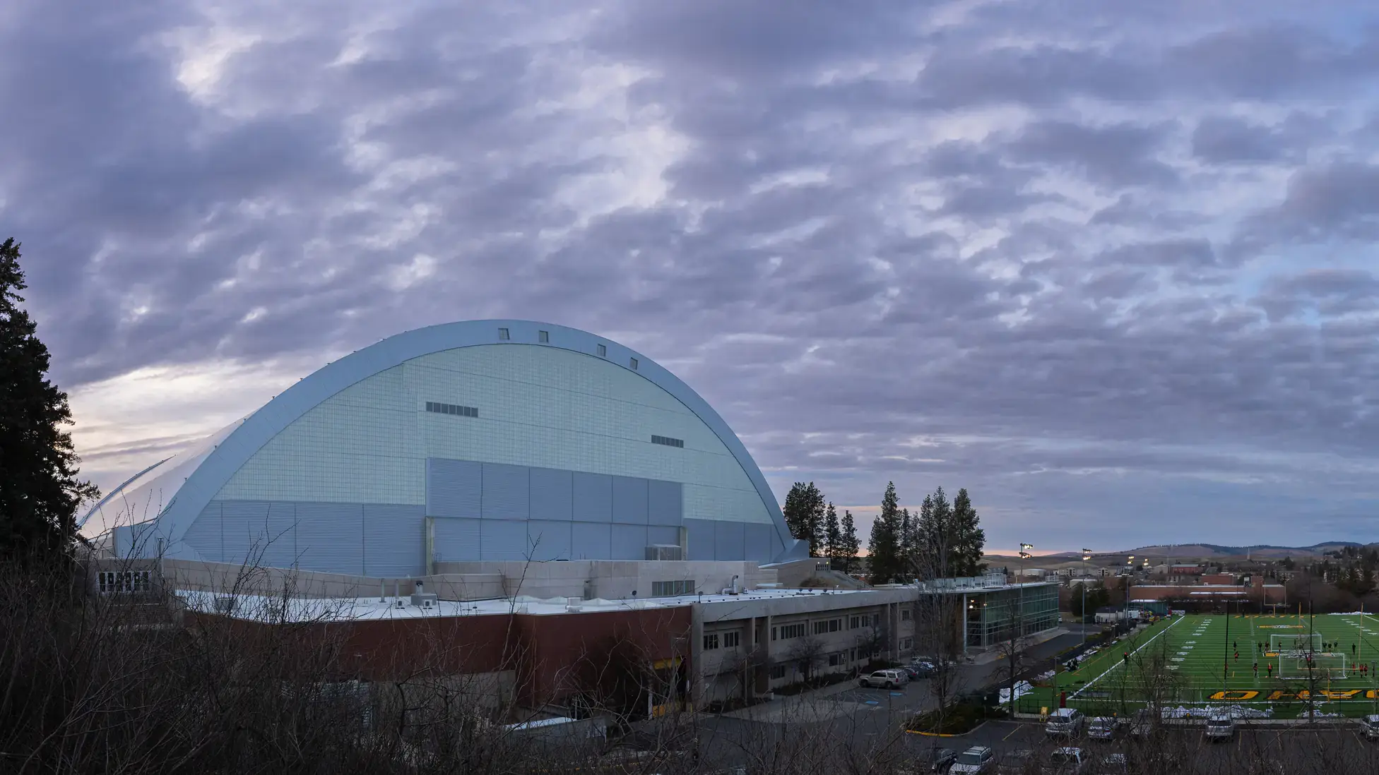 Textures, details and landscapes on campus at sunset.