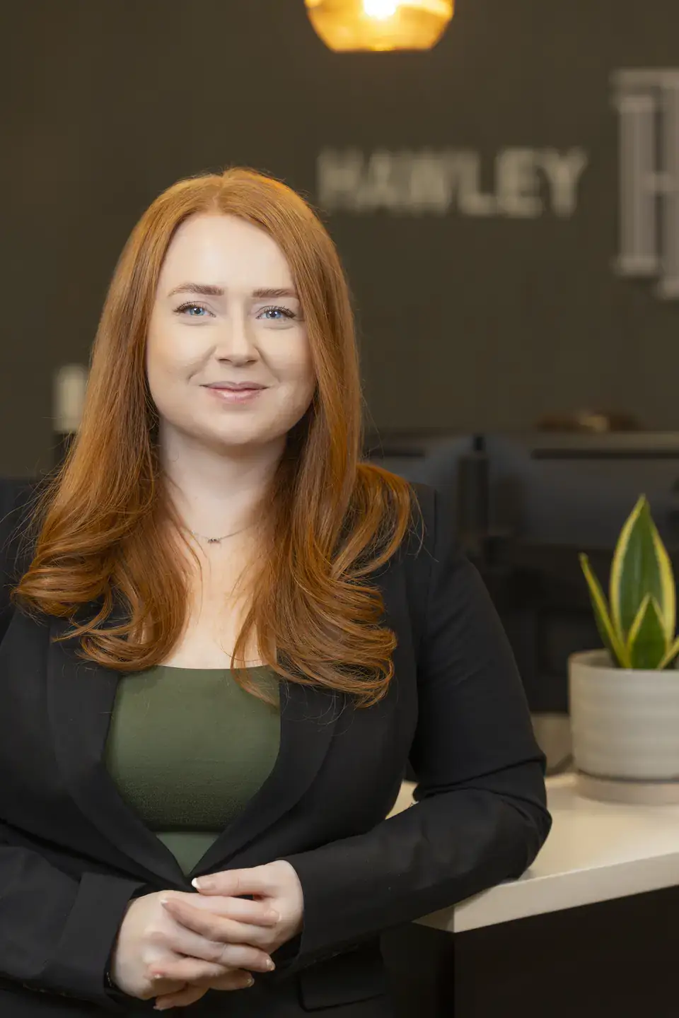 Alyxis Cederstrom, a non-traditional law school student from Twin Falls, ID, is pictured at Hawley Troxell in Boise, ID on Monday, March 23, 2026. Cederstrom is graduating in the spring and will take the bar exam in July.  After that, she has been offered a position at Hawley Troxell in Boise, where she interned last summer.