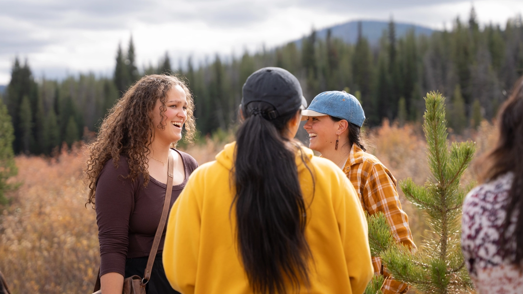 Photos of College of Education, Heath and Human Sciences Indigenous Knowledge for Effective Education Program (IKEEP) and Cultivating Indigenous Research Communities for Leadership in Education (CIRCLES) students at the McCall Outdoor Science School (MOSS) campus.
