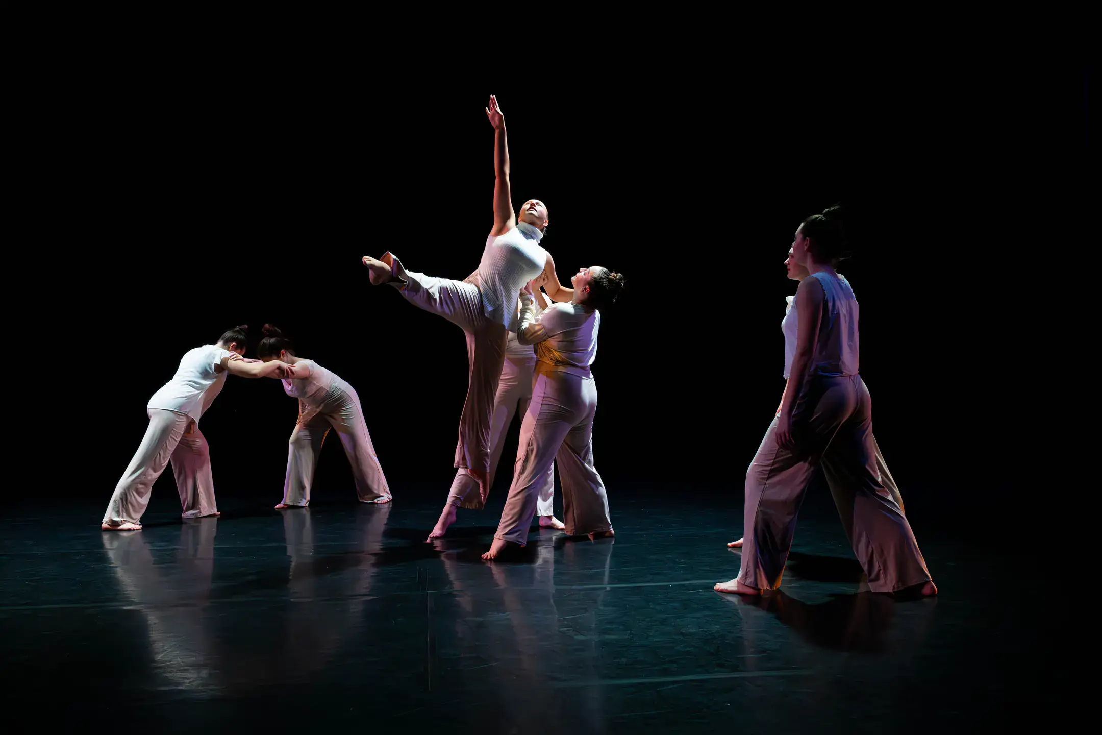 Rehearsal for the University of Idaho Dance Ensemble’s performance of “Uncharted” on Tuesday, November 18, 2025 at the Hartung Theater.