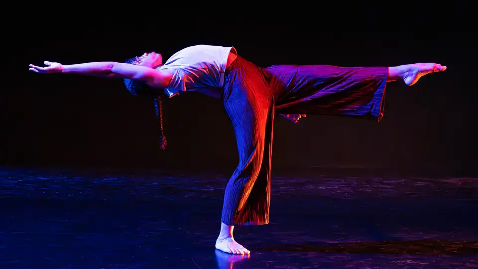 Rehearsal for the University of Idaho Dance Ensemble’s performance of “Uncharted” on Tuesday, November 18, 2025 at the Hartung Theater.