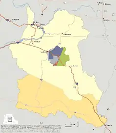 Reservation map of The Confederated Tribes of the Umatilla Indian Reservation