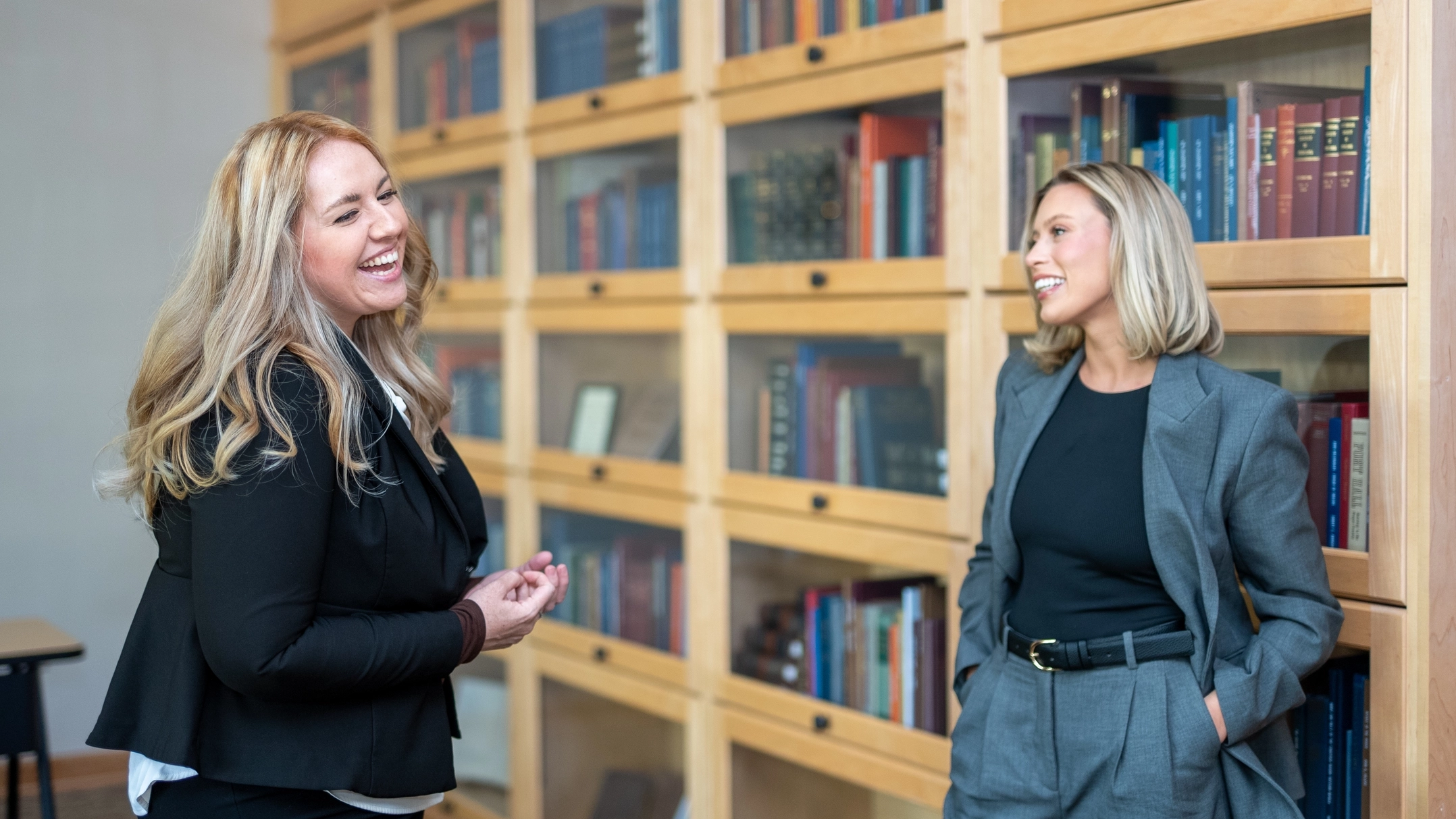 Payton Schooler-Polillo and Brianna Royzen (left), two U of I Law students of the Idaho Veteran Law Association (IVLA) who are instrumental in growing the organization and expanding services to Central Idaho.