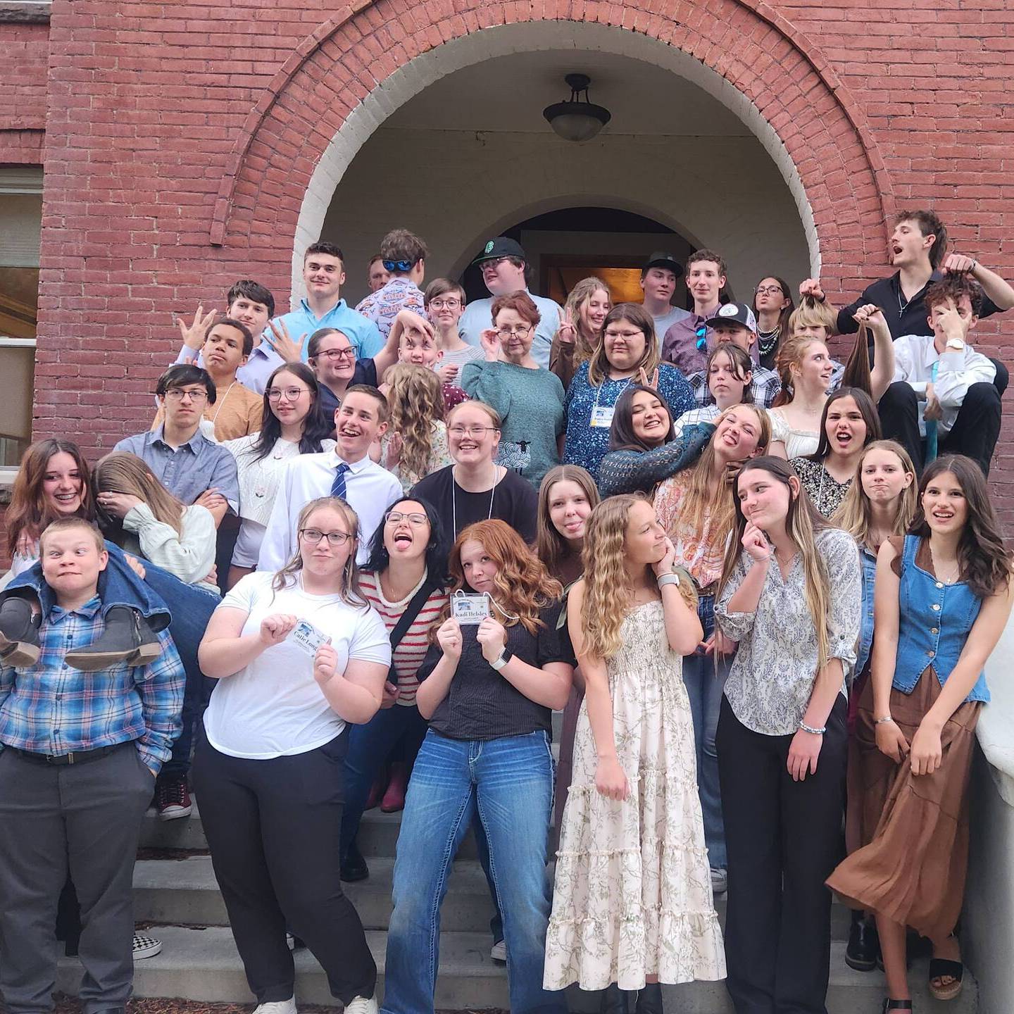 Teen participants at the elevate teen retreat having fun