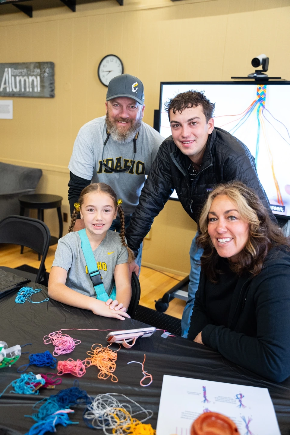Friendship Bracelet Making is held in the Office of Alumni Relations on Saturday, October 26, 2024 as part of the Parent and Family Weekend events.