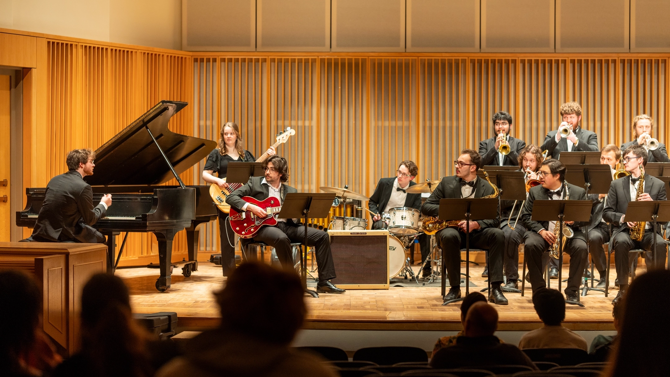 Graduation story and Jazz Festival story on senior music student Mason Oyler.