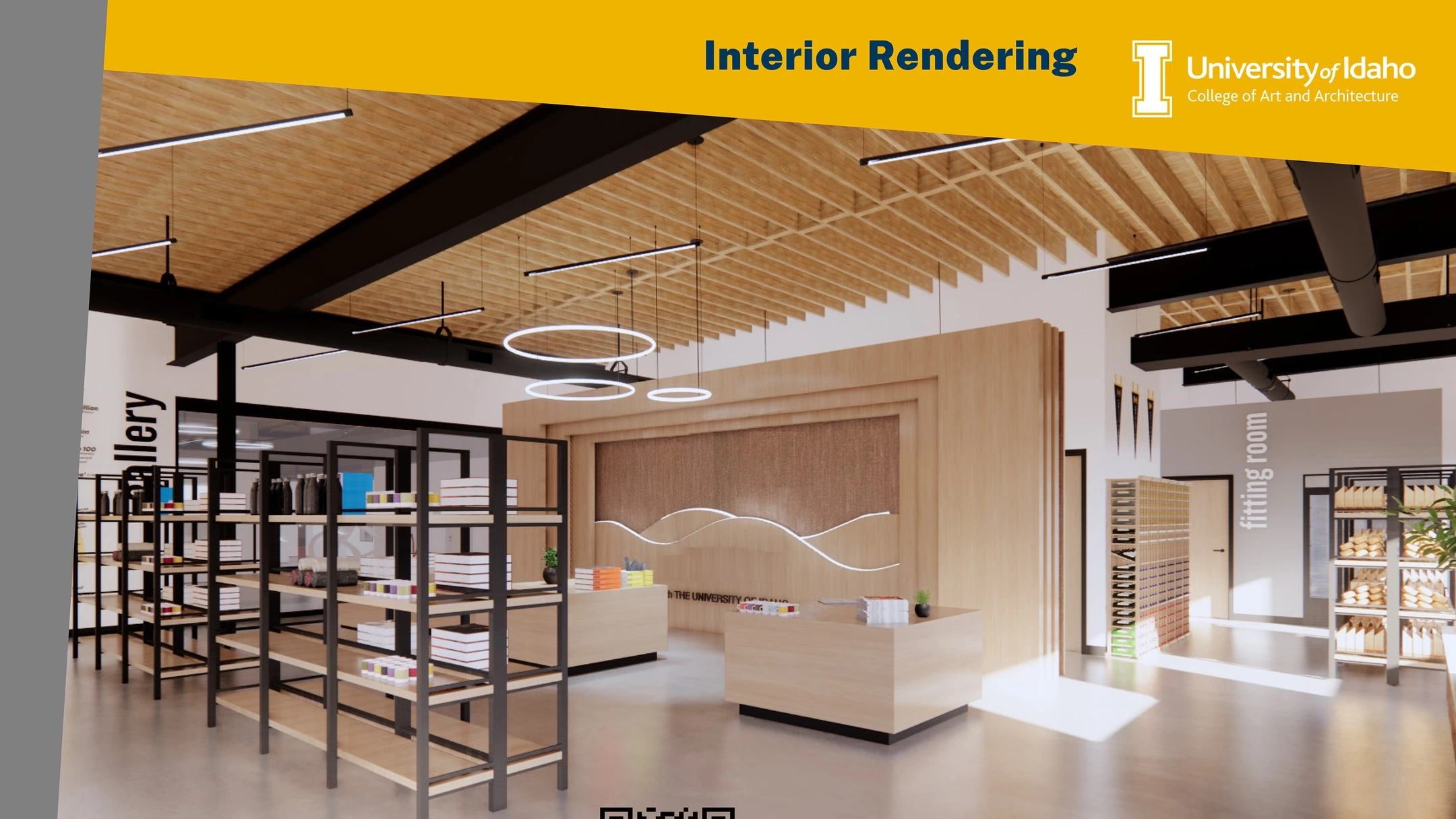 3D rendering of renovations to the Prichard Art Gallery