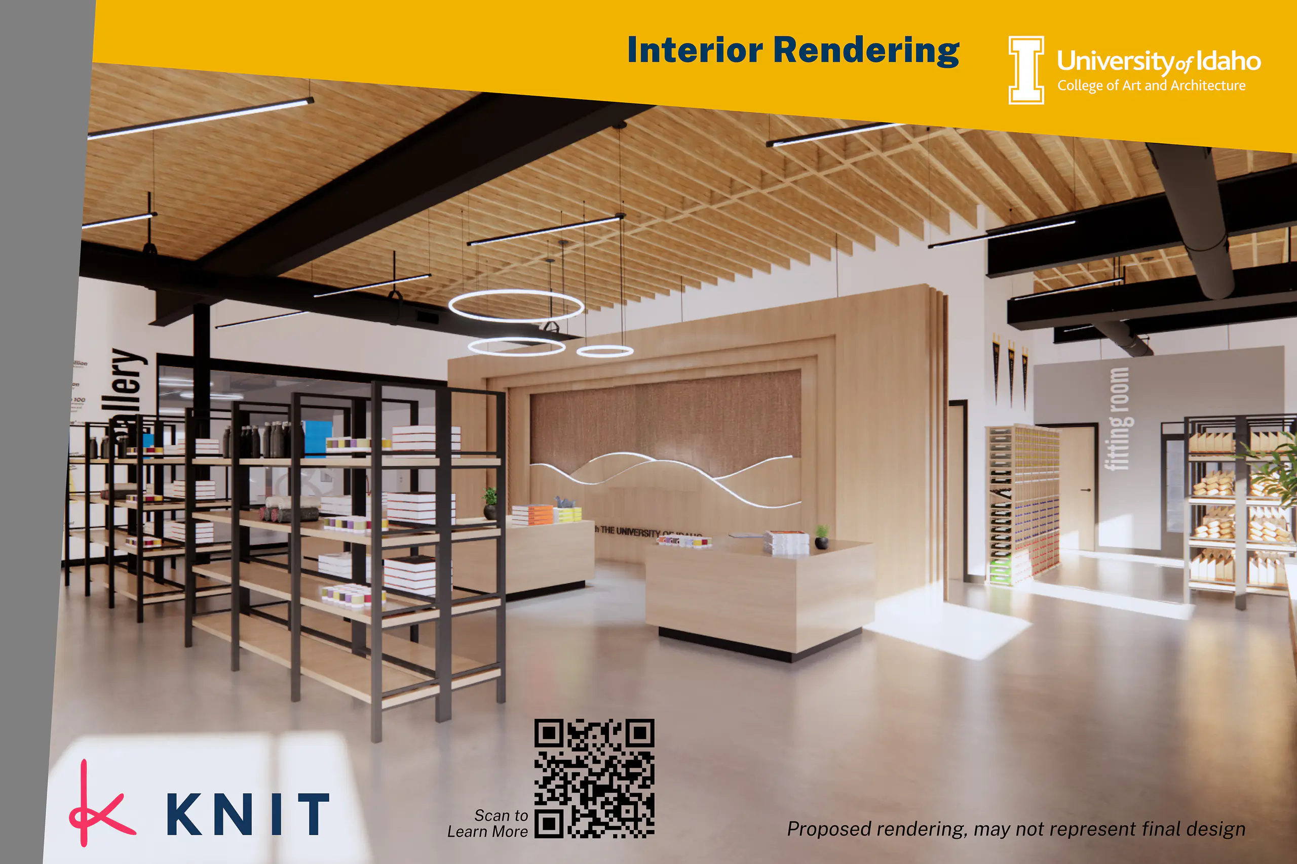 3D rendering of renovations to the Prichard Art Gallery