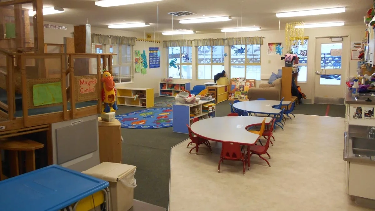 UIdaho Children's Center yellow daycare/classroom.
