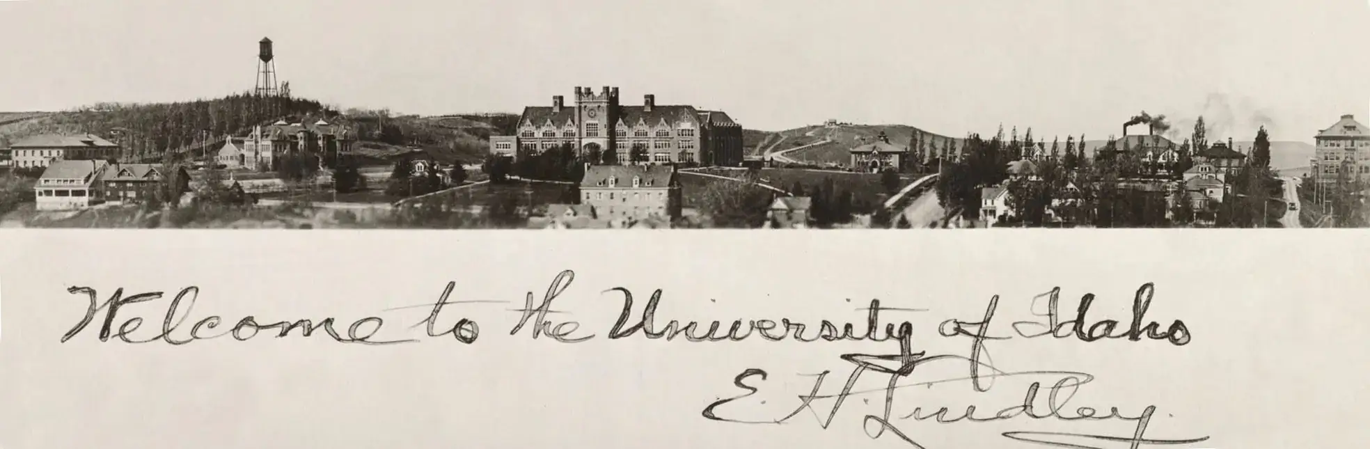 Photo from University of Idaho Special Collections and Archives: Panoramic View of Campus, from about 1917. University of Idaho’s Moscow campus is set to become the first college or university district recognized by the National Register of Historic Places. 