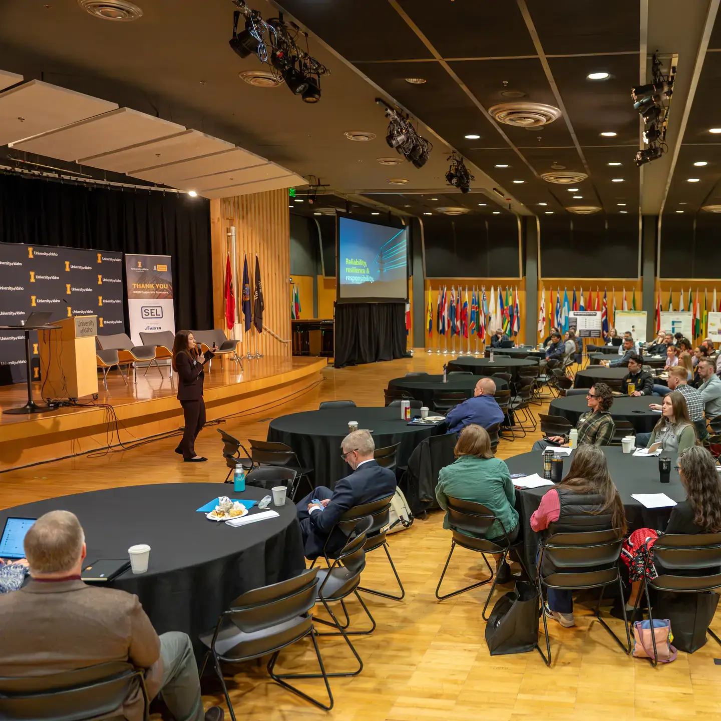 The University of Idaho Energy Institute hosts its first ever Energy Symposium March 4-5, 2026 in the International Ballroom at the Pitman Center. The event brought together industry professionals, researchers and policy makers to help shape the future of reliable and affordable energy in Idaho and beyond. The symposium’s keynote speaker was Robert Bryce, a journalist and film producer with more than four decades spent exploring the intersection of energy, power, politics and innovation. Panel discussions tackled hydroelectric licensing, nuclear energy fuel supply chain and development, permitting reform, and other topics.\r