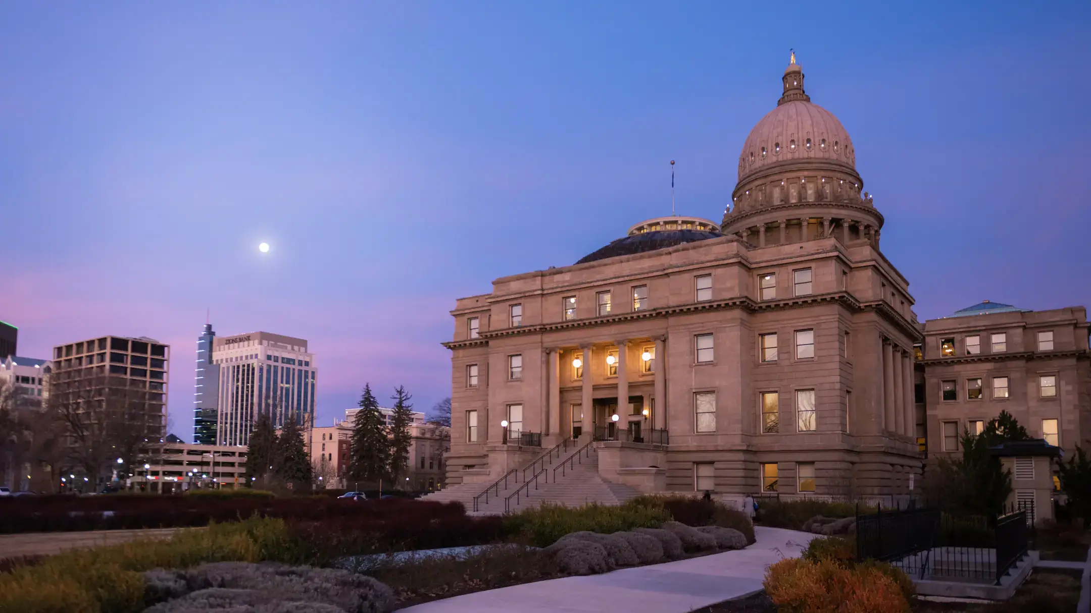 Stock of Boise at night