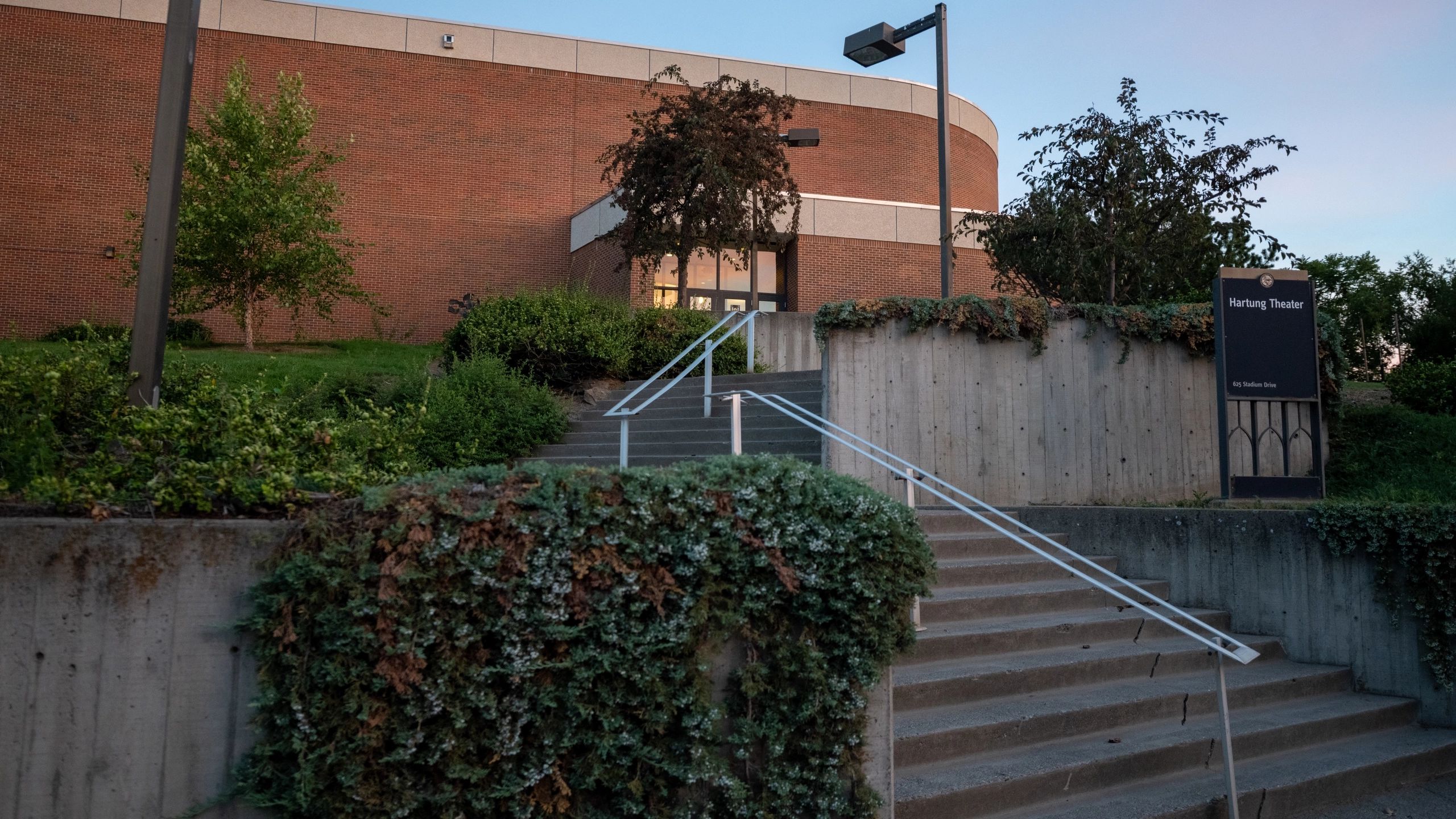 Exterior photography of the Hartung Theater.