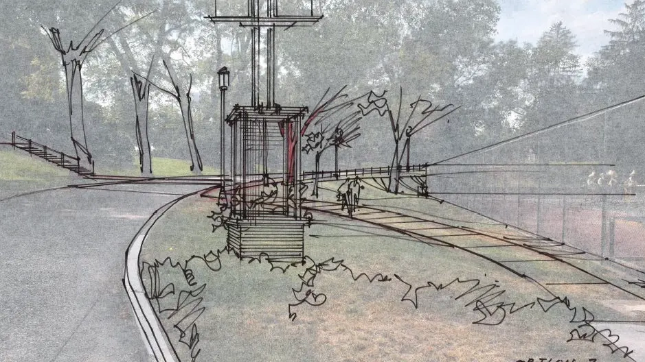 Schematic sketch of campus drive repairs