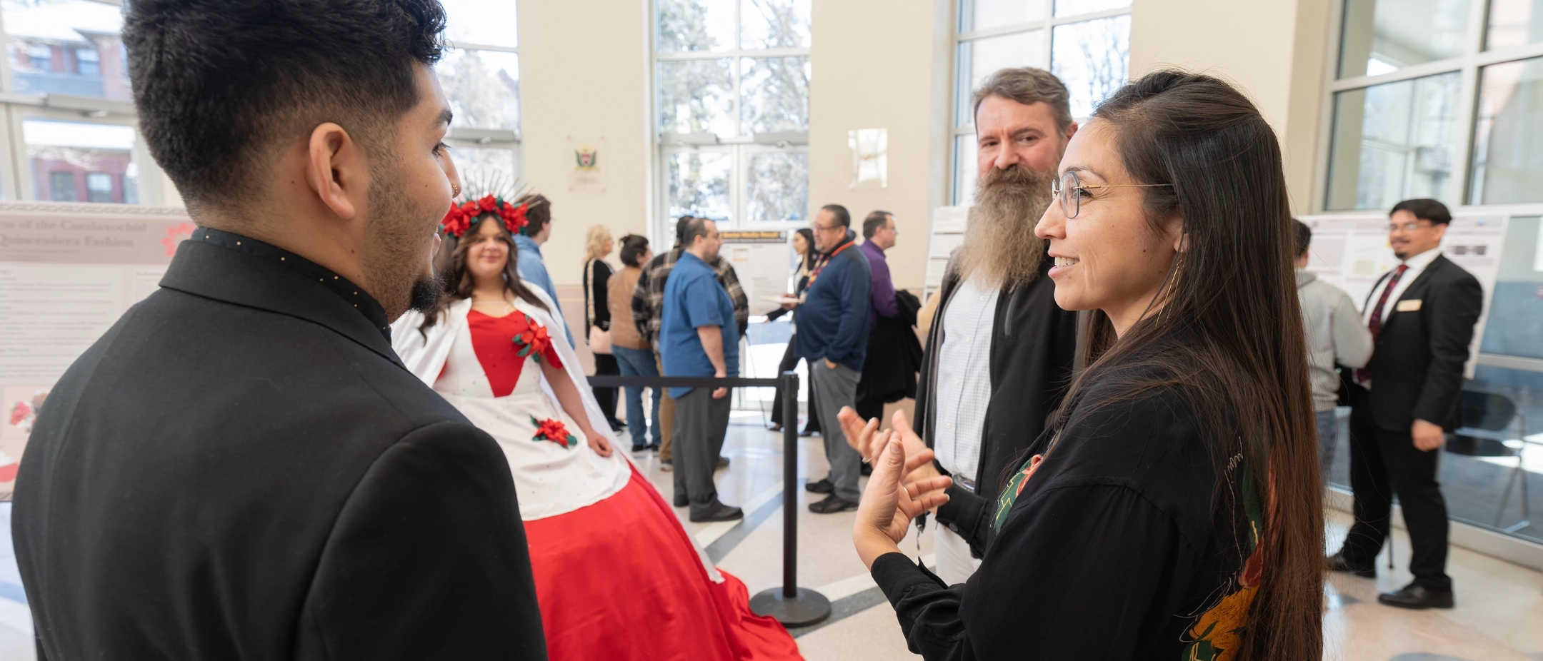 The McNair Research Showcase is held in the ISUB rotunda February 27, 2025.
