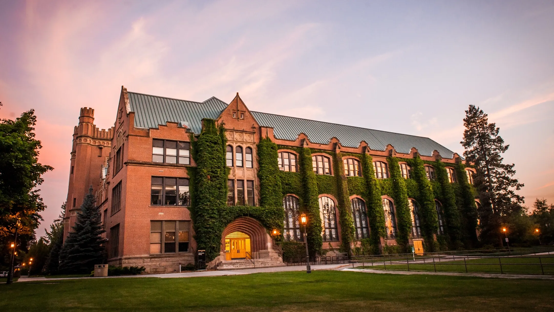Administration Building at sunset during summer 2014