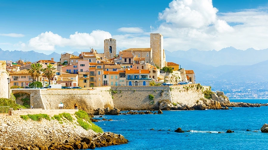 Panoramic view of Antibes, Provence, France