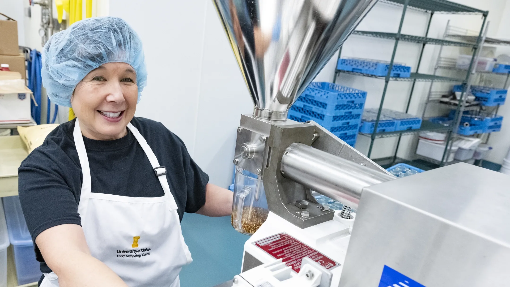 The developing and packaging Wagner's mustards as part of the College of Agricultural and Life Sciences Food Technology Center's small business services in Caldwell, Idaho.