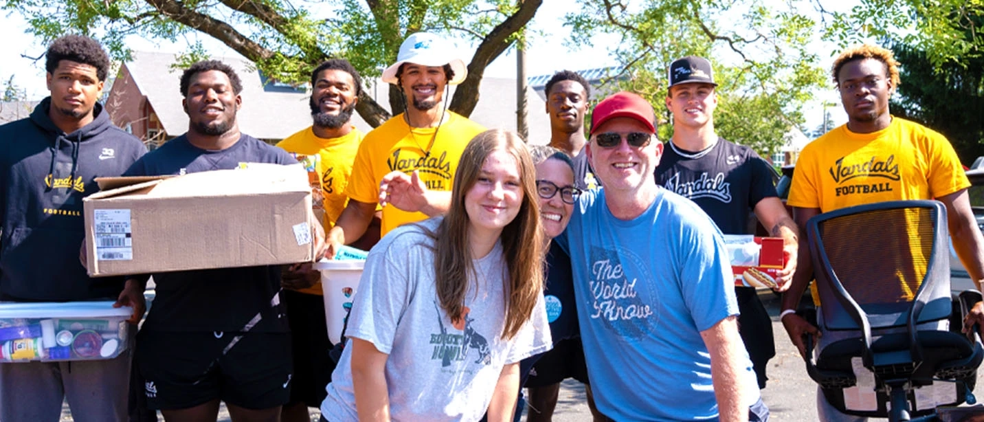 Students moving into campus housing