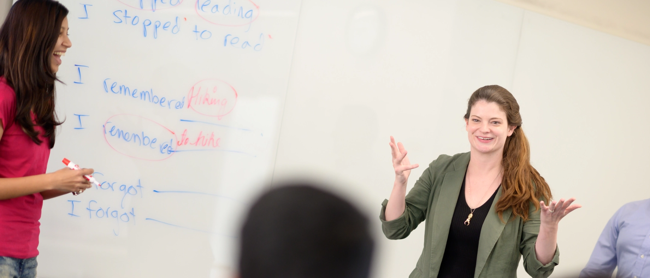 Students study and socialize in the College of Education