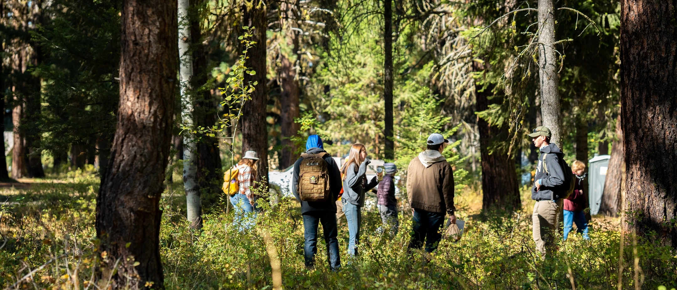 College of Natural Resource NR 101 class the McCall Field Campus, Ponderosa State Park