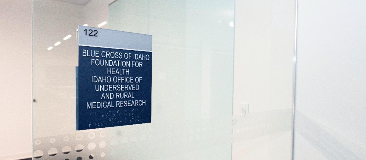 The Blue Cross of Idaho Foundation for Health Idaho Office of Underserved and Rural Medical Research (IOURMR).