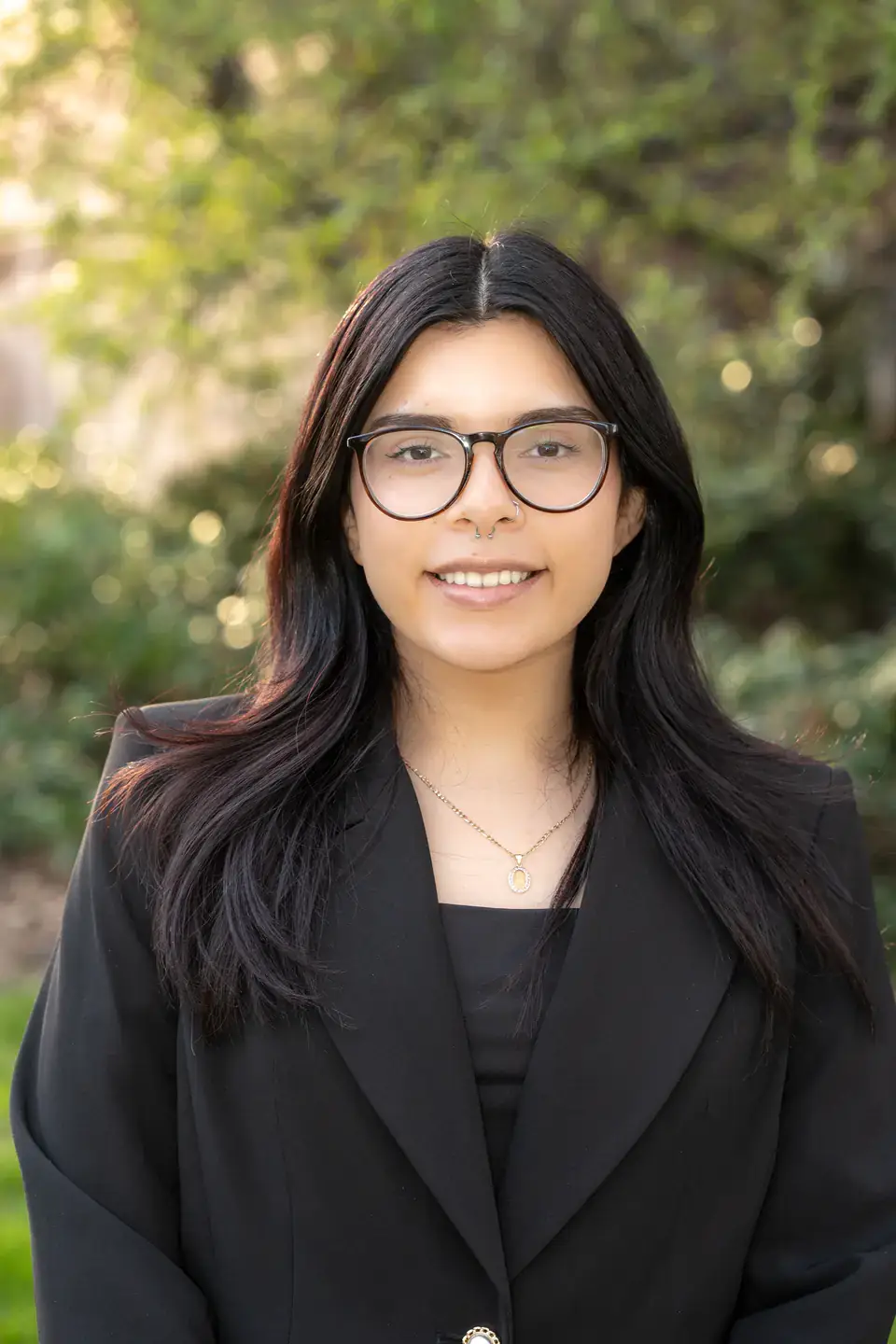 Political science student Erika Amaral participates on the mock trial team and plans to enter law school.