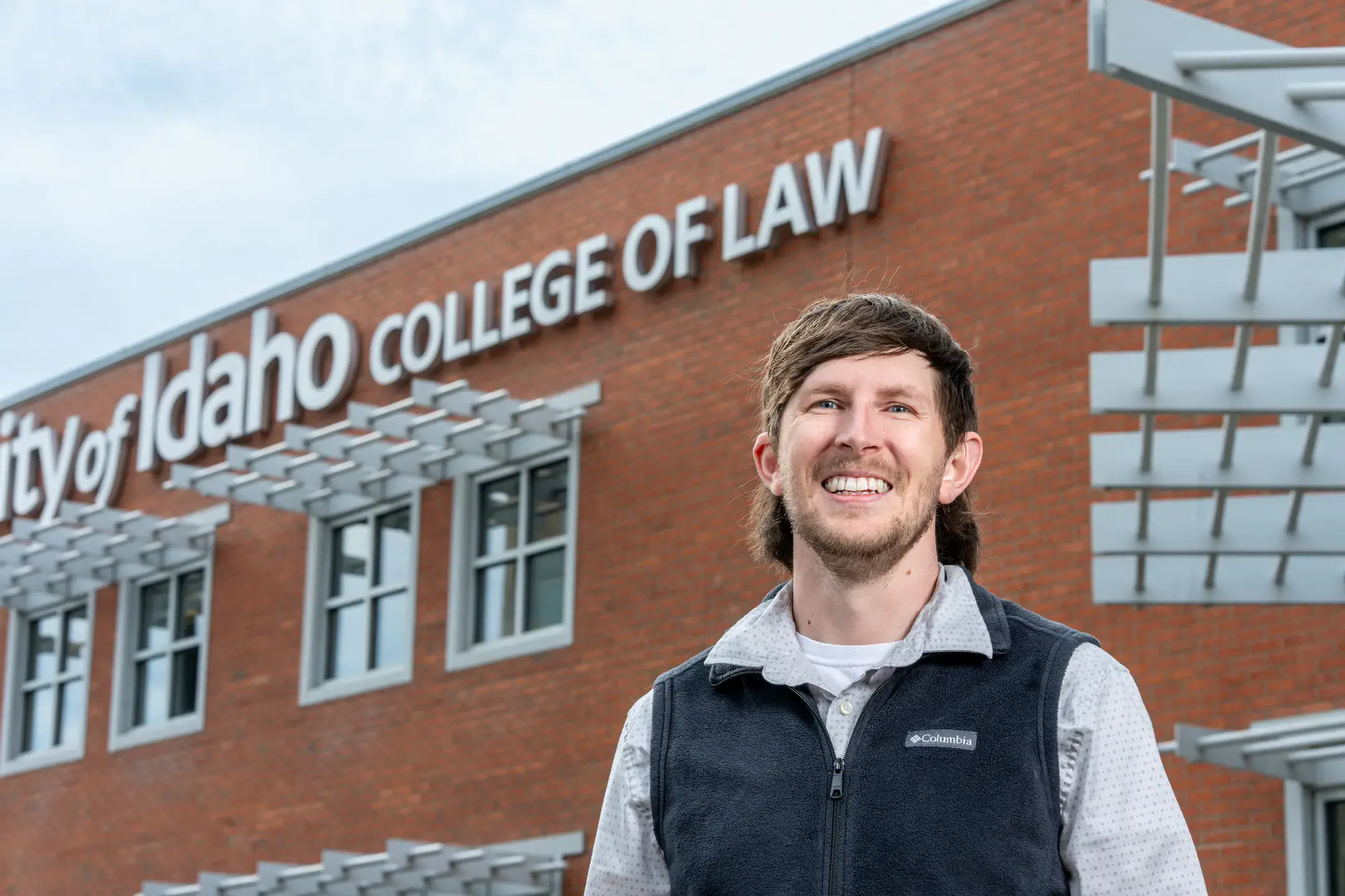 Student Cody Harrison is pictured at the University of Idaho College of Law in Boise on Monday, March 23, 2026. He is graduating this spring and plans to leverage his naval military background and expertise in nuclear energy to pursue a career in the emerging field of nuclear regulatory law. Following graduation, Harrison will join the Boise office of Gordon Rees Scully Mansukhani (GRSM).