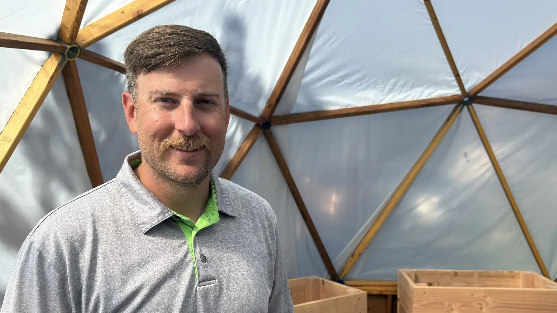 Pollinator garden and dome greenhouse newsroom story photos