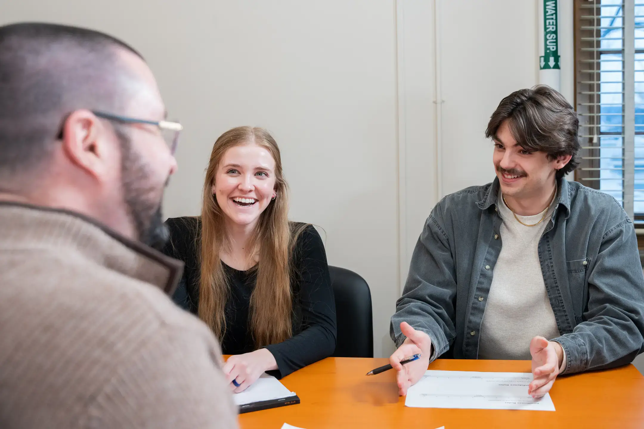 Psychology department head Dr. Ben Barton collaborates with Graduate student Wade Scott and student Katelynn Kjorness in the Department of Psychology and Communications while researching addictions.