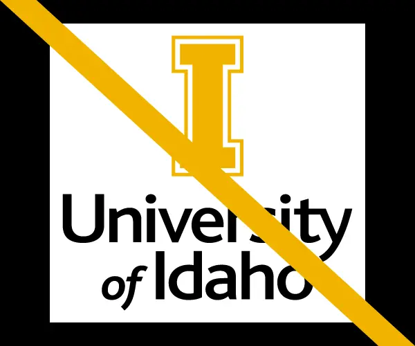 UIdaho logo with cropped margins is prohibited.