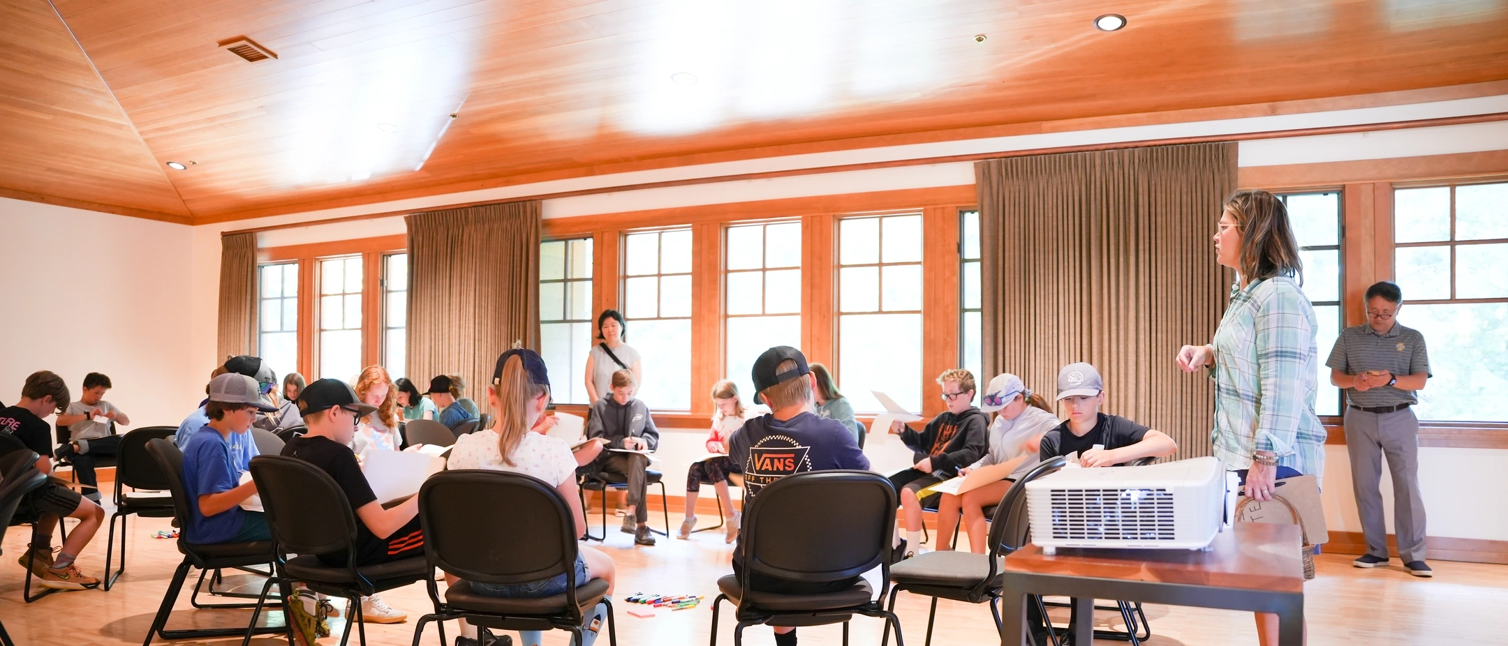 The University of Idaho's College of Education, Health and Human Sciences played host to 43 middle school students at the Sandpoint Organic Agriculture Center, showing them how to build and fly their own drones, while at the same time, teaching them about career opportunities involving drone technology.
