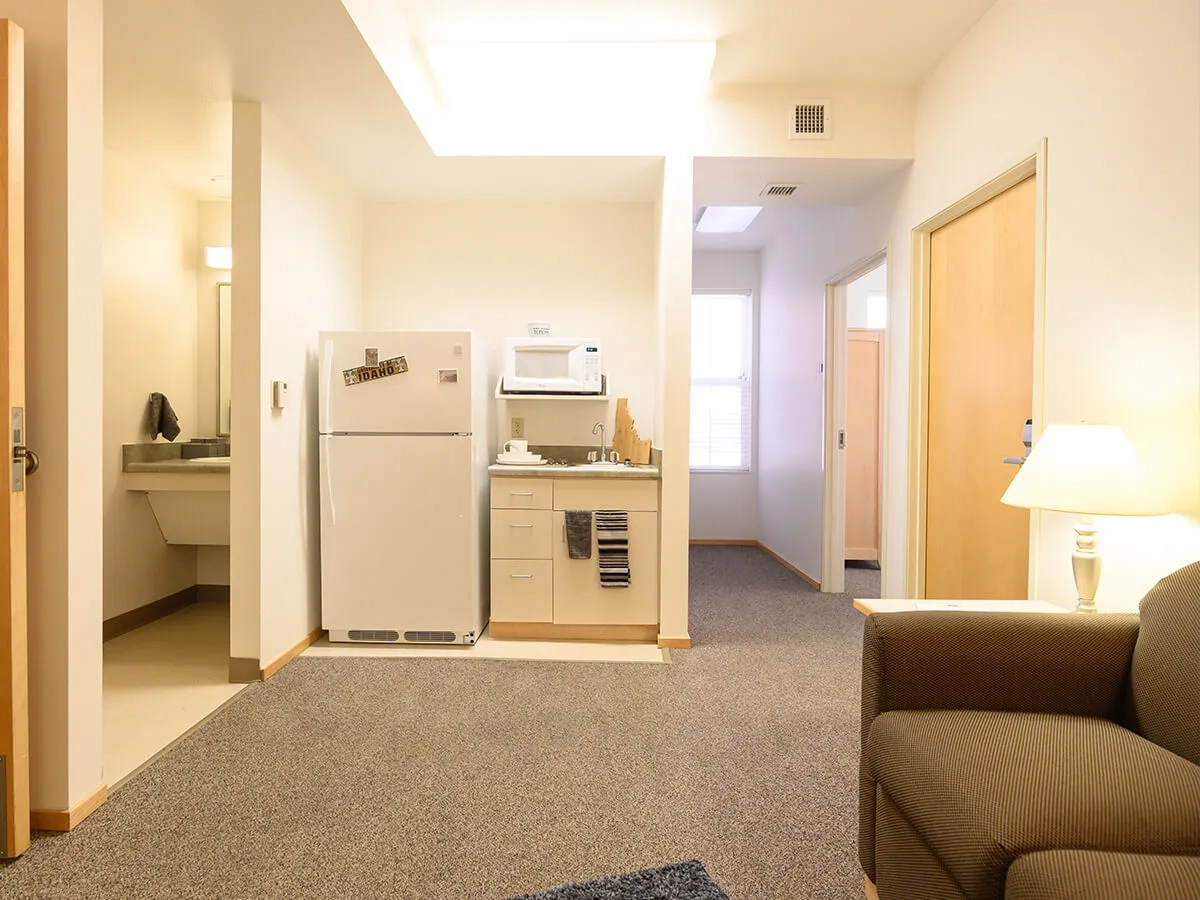 Living Learning Communities living room kitchenette