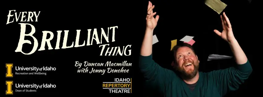 The banner for Every Brilliant Thing by Duncan Macmillan with Jonny Donohoe 