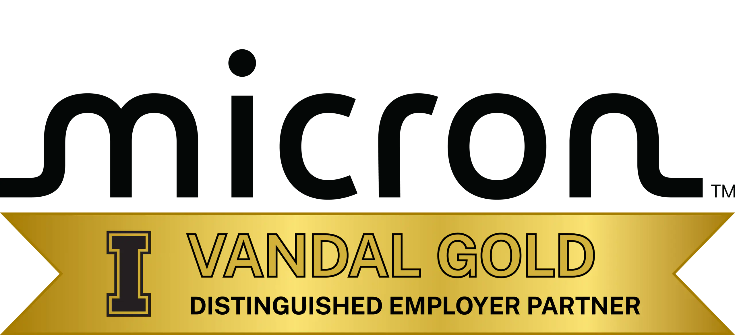 Micron: Distinguished Education Partner, gold tier logo.
