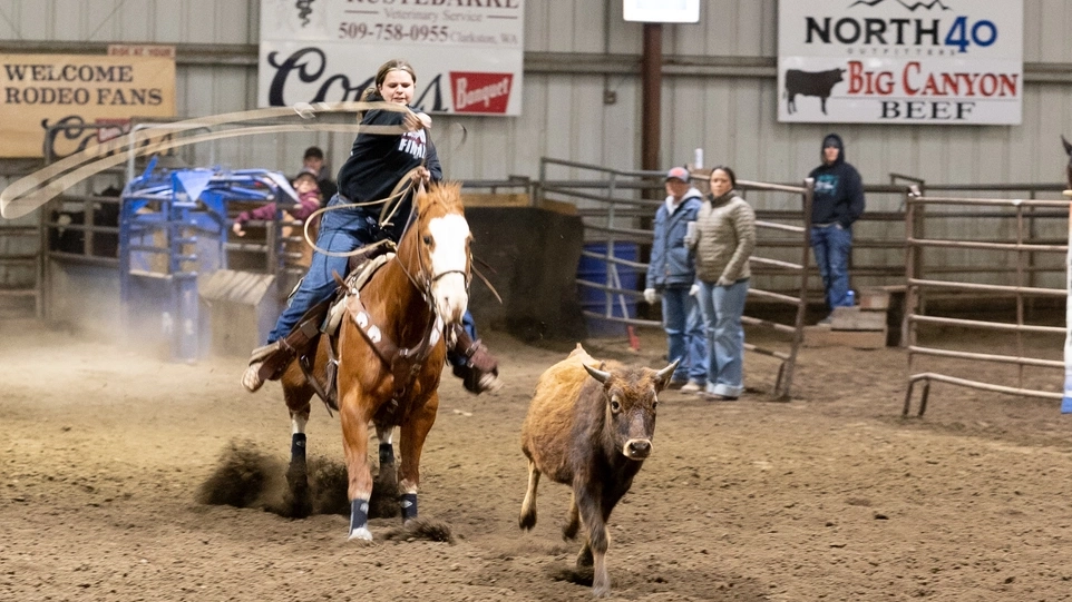 The University of Idaho Collegiate Rodeo club practicing in Lewiston Idaho March 28th, 2023.