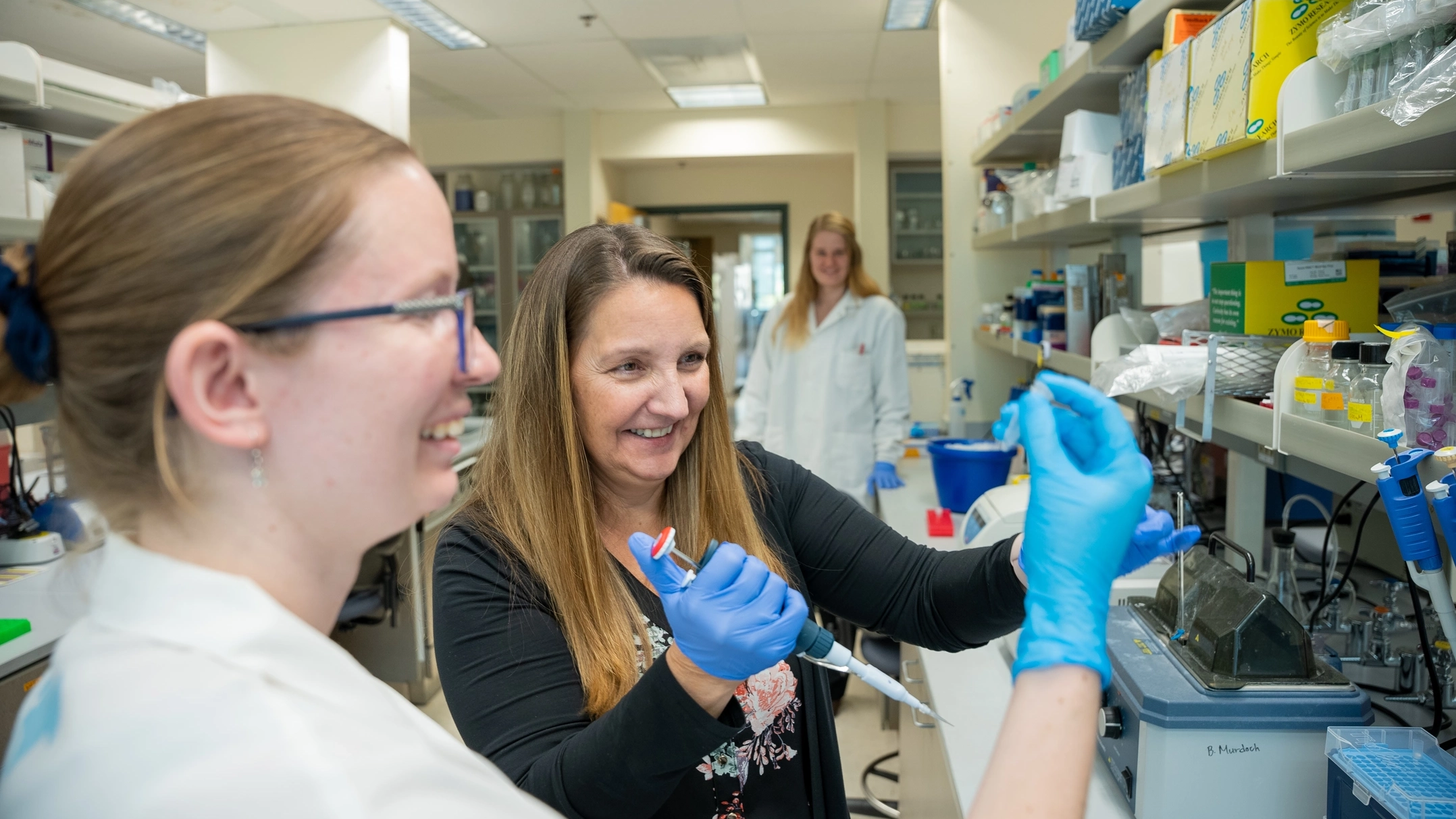 Dr. Brenda Murdoch in the Ag Biotech Murdoch laboratory documenting her award of a IGEM grant for advanced sheep genetic research.