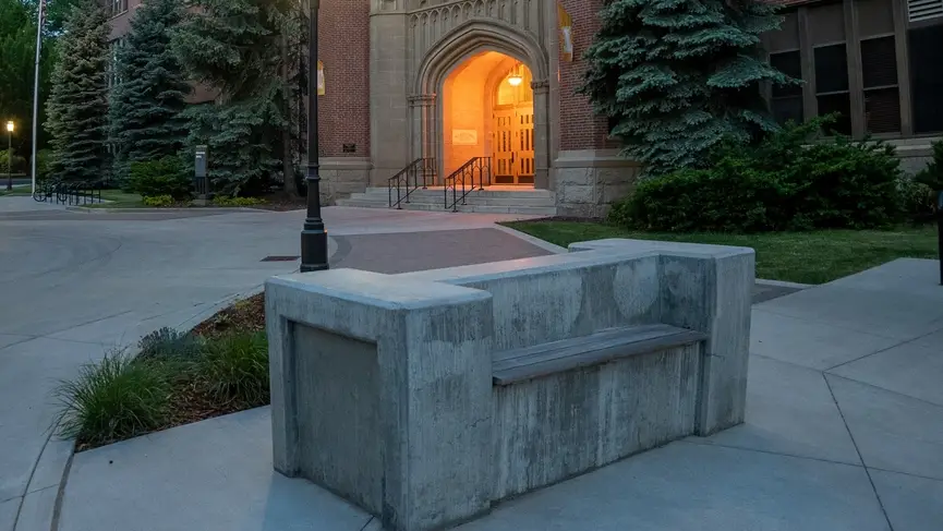 Seasonal campus scenery spring stock.