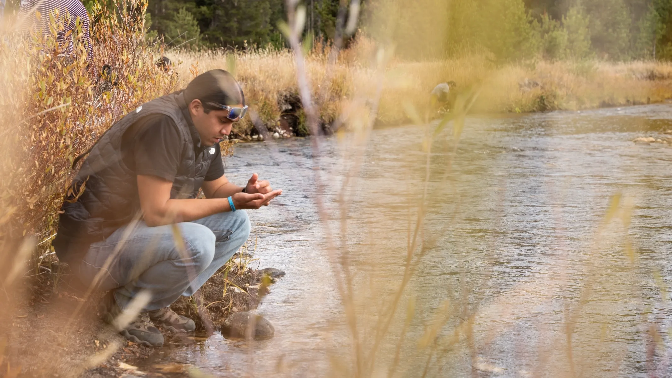 Photos of College of Education, Heath and Human Sciences Indigenous Knowledge for Effective Education Program (IKEEP) and Cultivating Indigenous Research Communities for Leadership in Education (CIRCLES) students at the McCall Outdoor Science School (MOSS) campus.
