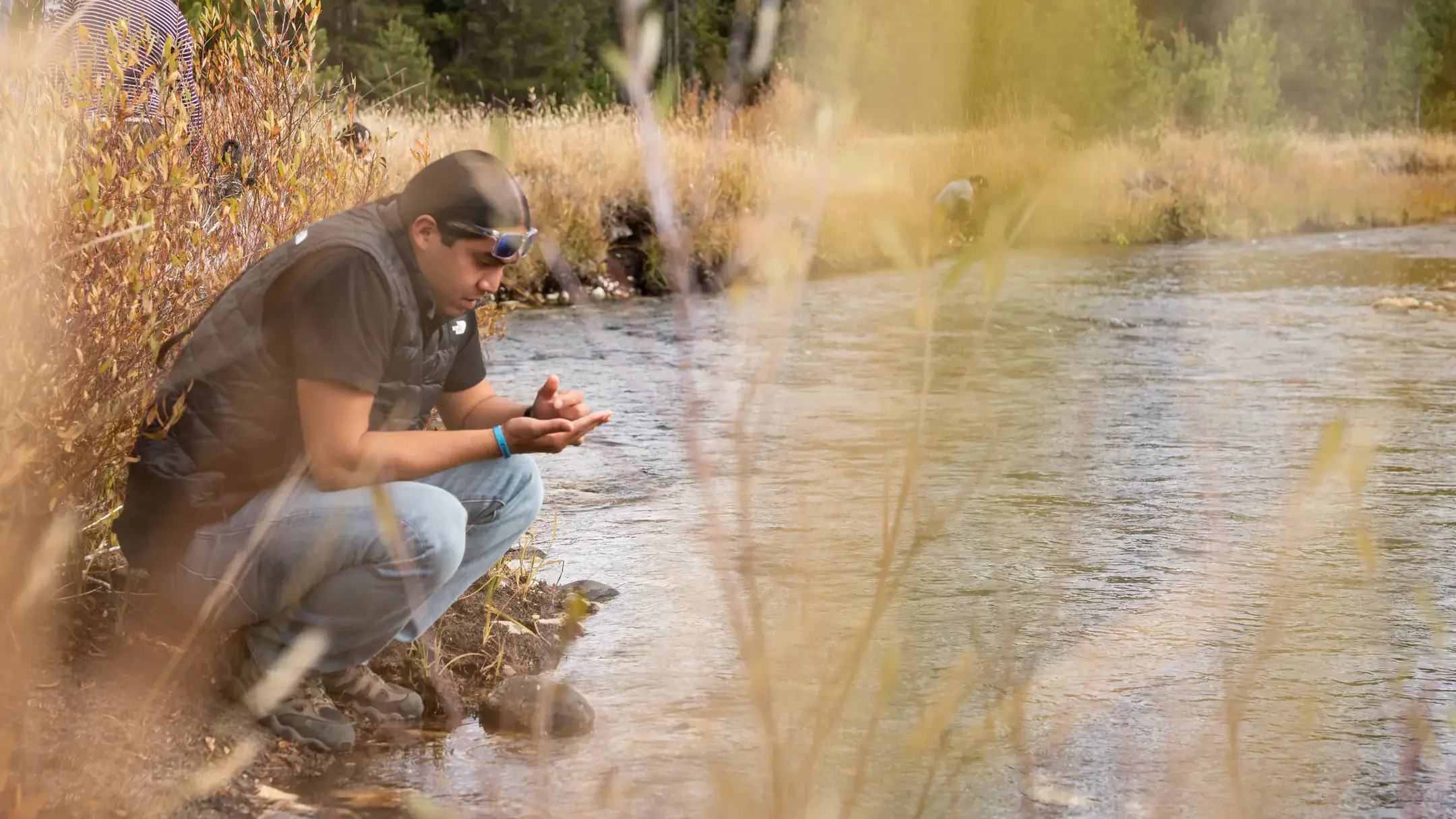 Photos of College of Education, Heath and Human Sciences Indigenous Knowledge for Effective Education Program (IKEEP) and Cultivating Indigenous Research Communities for Leadership in Education (CIRCLES) students at the McCall Outdoor Science School (MOSS) campus.
