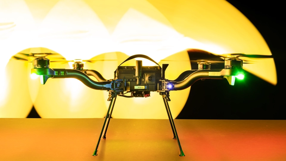 Jason Karl, director of CNR's Rangeland Institute, also operates the drone lab in the IRIC in which graduates students use drones in their research such as monitoring wildland fire smoke for microbes, spraying fields, doing boundary and LiDAR work.