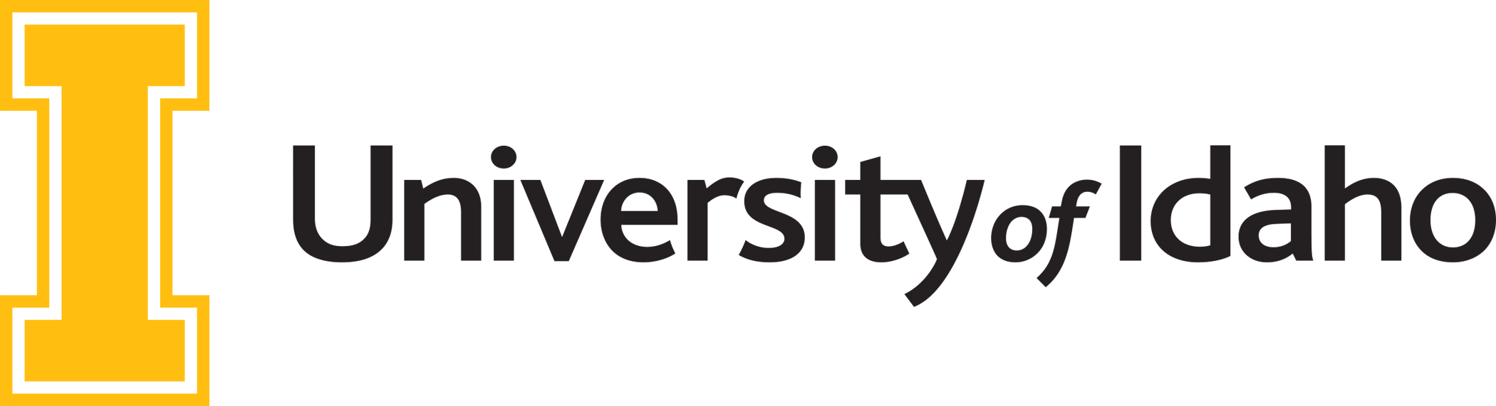 Horizontal University of Idaho Main full color logo PNG file in RGB mode with transparent background. Please select original file when downloading.