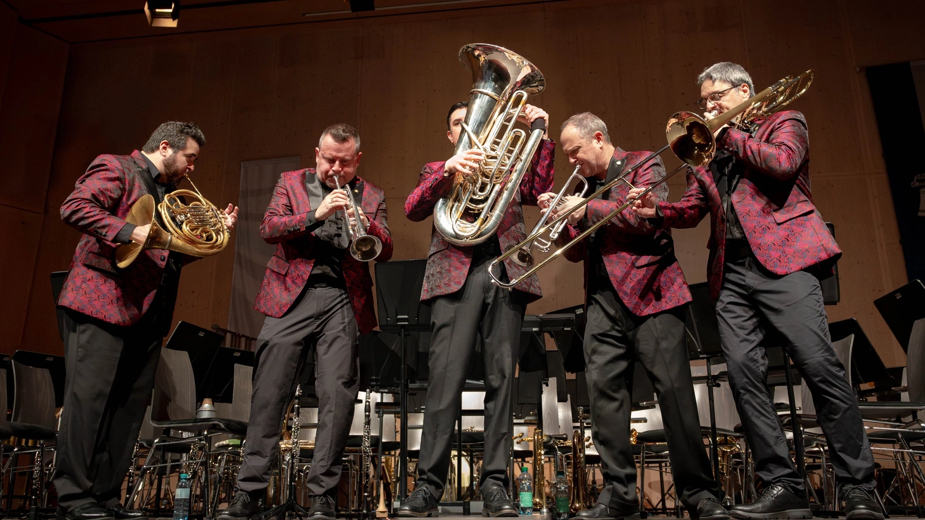 Boston Brass a world renowned quintet performing on stage