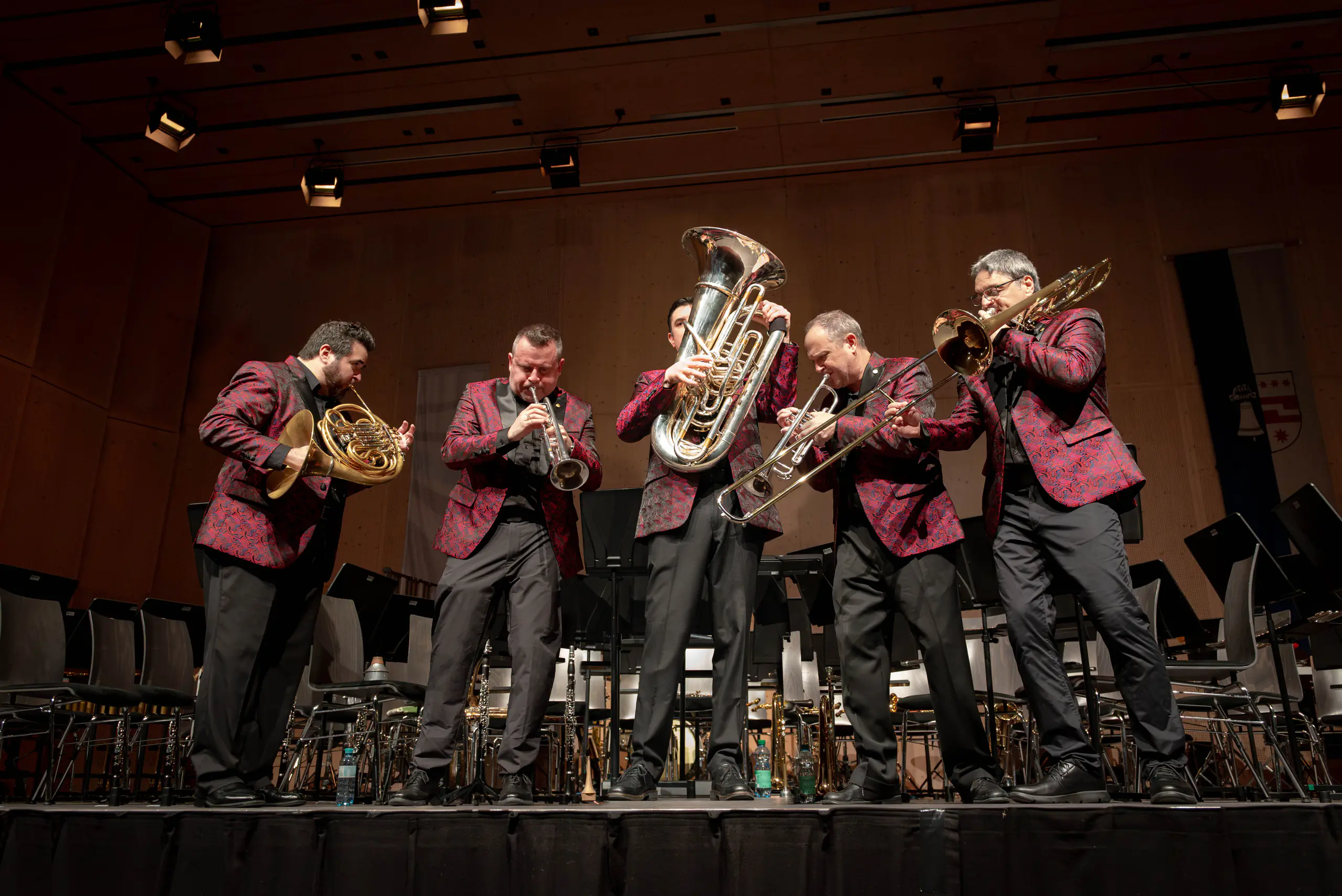 Boston Brass a world renowned quintet performing on stage