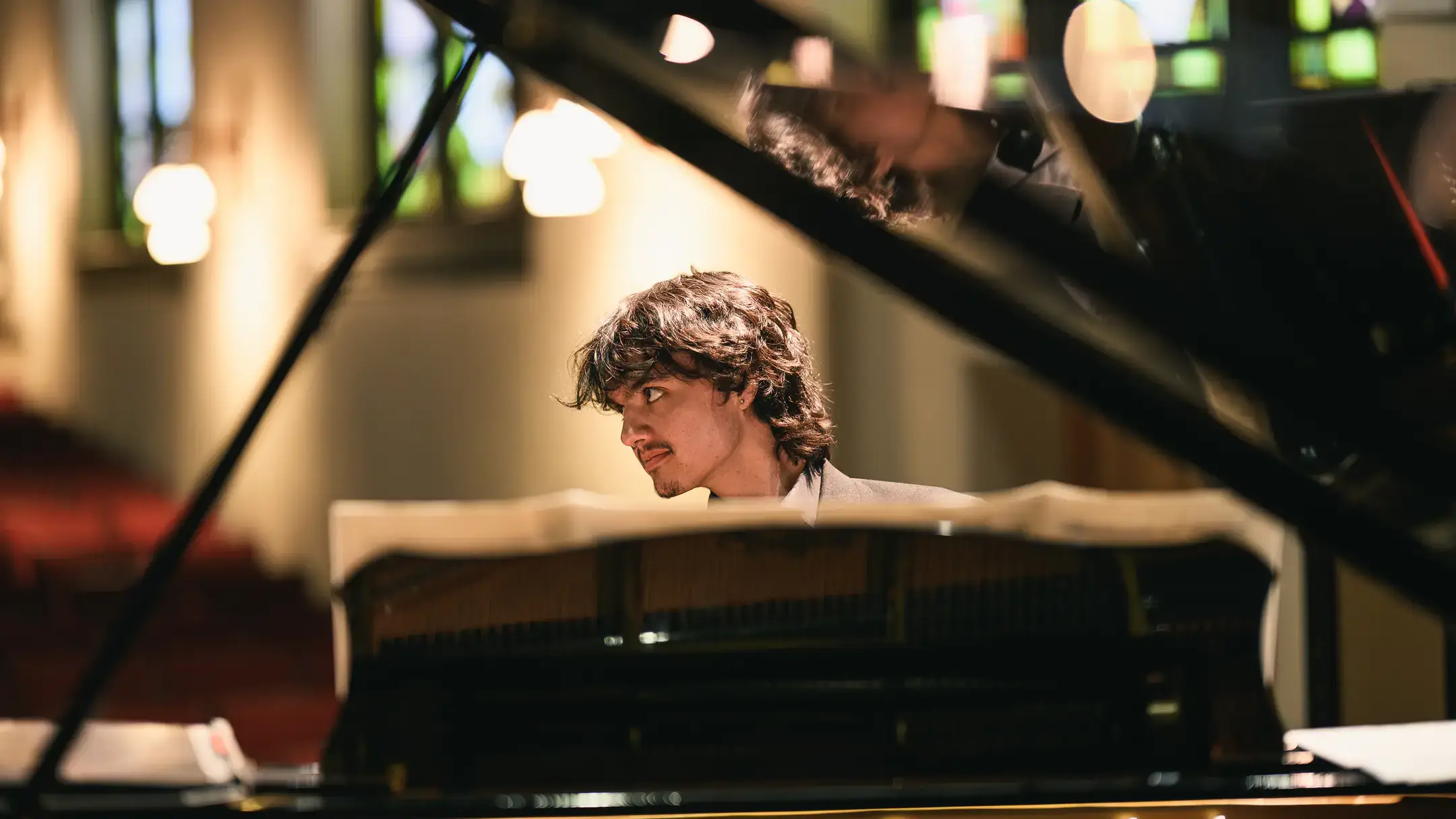 LHSOM Student playing piano