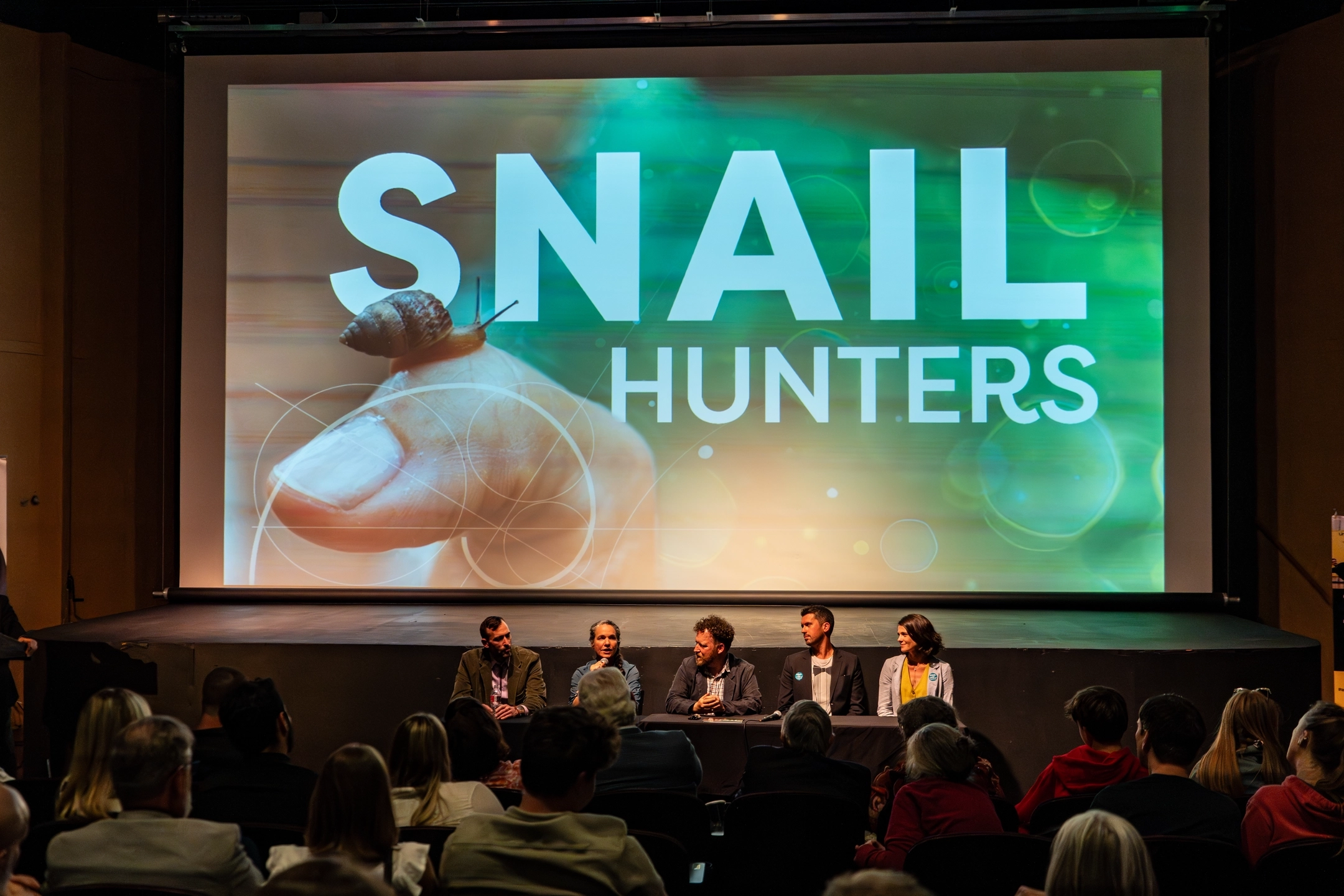 Premiere of the Snail Hunters documentary during the KINO Short Film Festival at the Kenworthy Performing Arts Centre in downtown Moscow, ID on April 26, 2025.