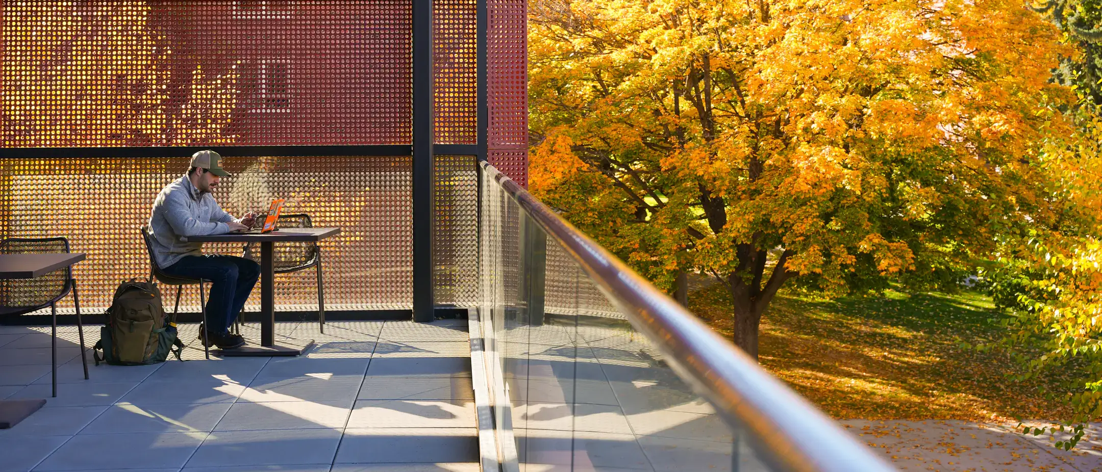 University of Idaho Moscow campus seasonal campus photos in the fall.