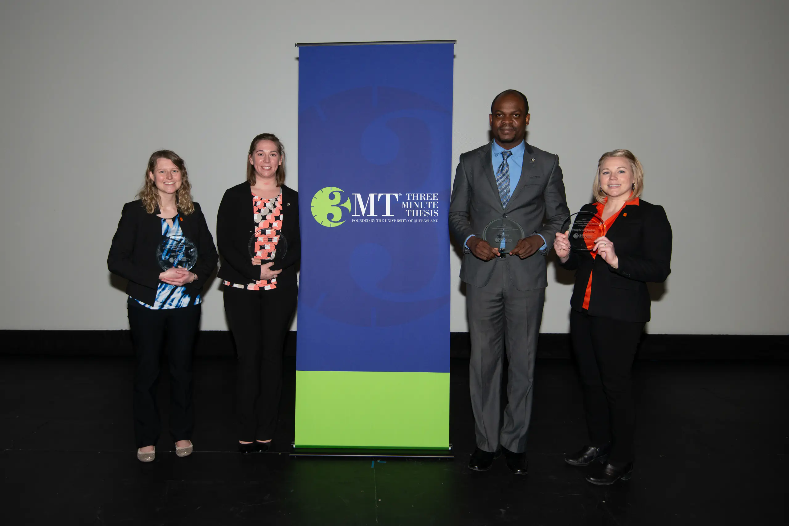 The four winners of the 2019 Three-Minute Thesis