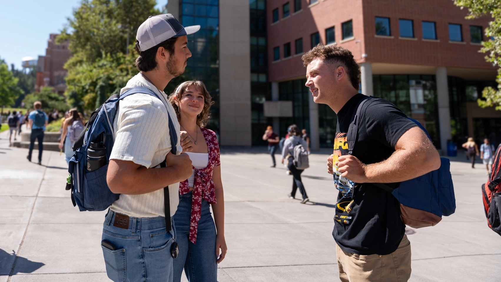 Photos of students and campus scenes on Monday, August 19, 2024 during the first day of classes for the fall semester.